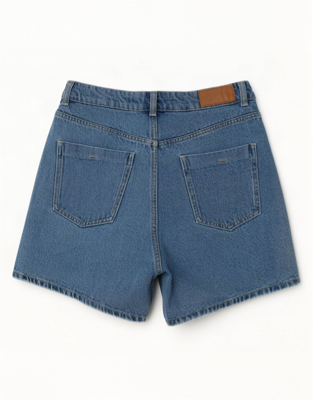 Zara Dame højtaljede denimshorts EU 40 Medium W30 Blå
