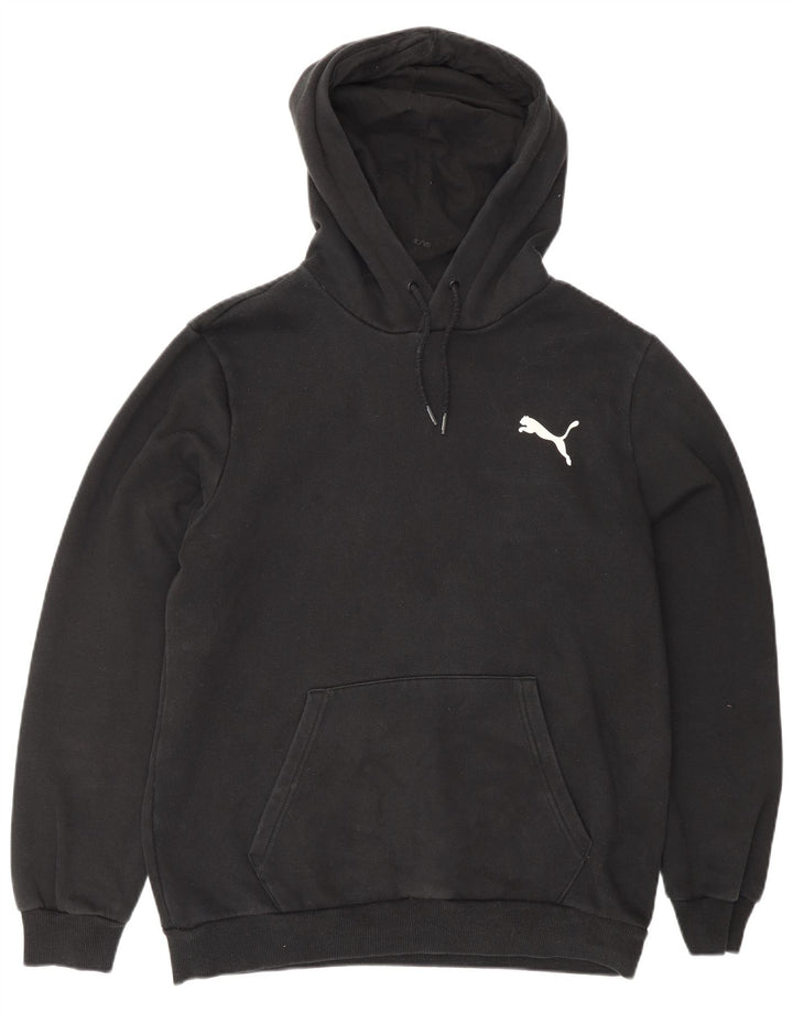 PUMA Mens Hoodie Jumper Medium Black Cotton