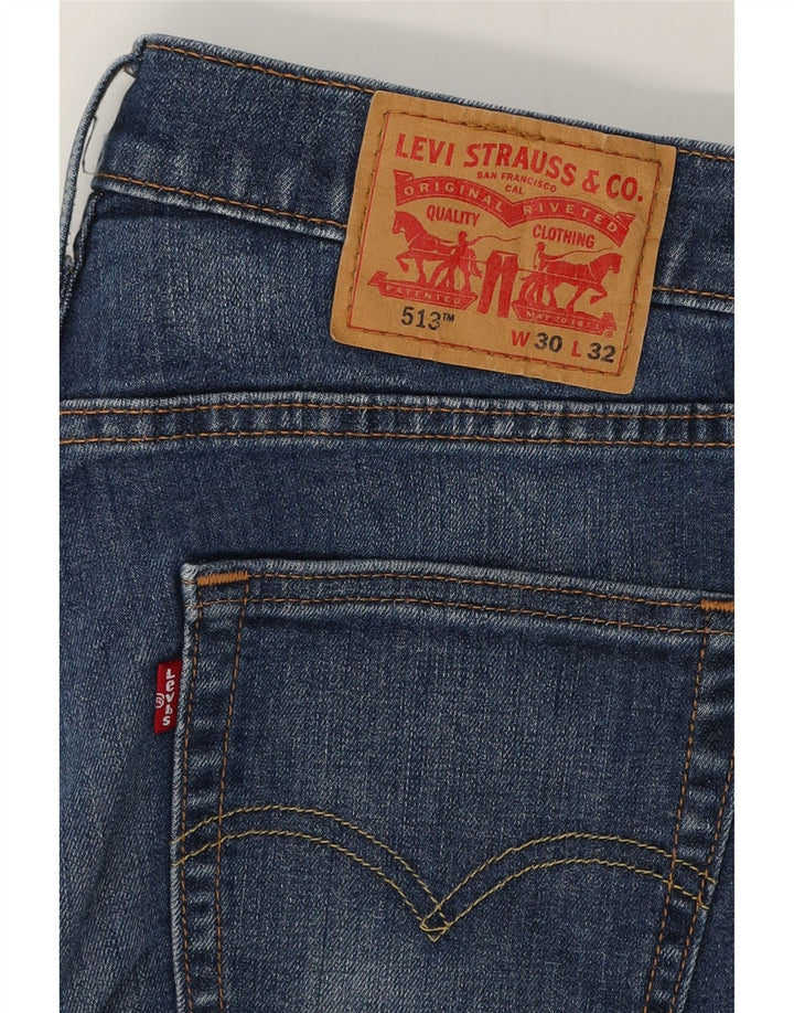 Levi's Herre 513 Slim Jeans W30 L32 Blå Bomuld