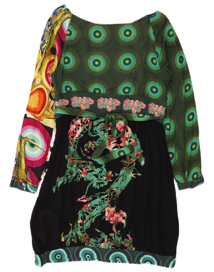 Desigual Kvinders grafisk boblekjole EU 40 Medium Multicolored Floral