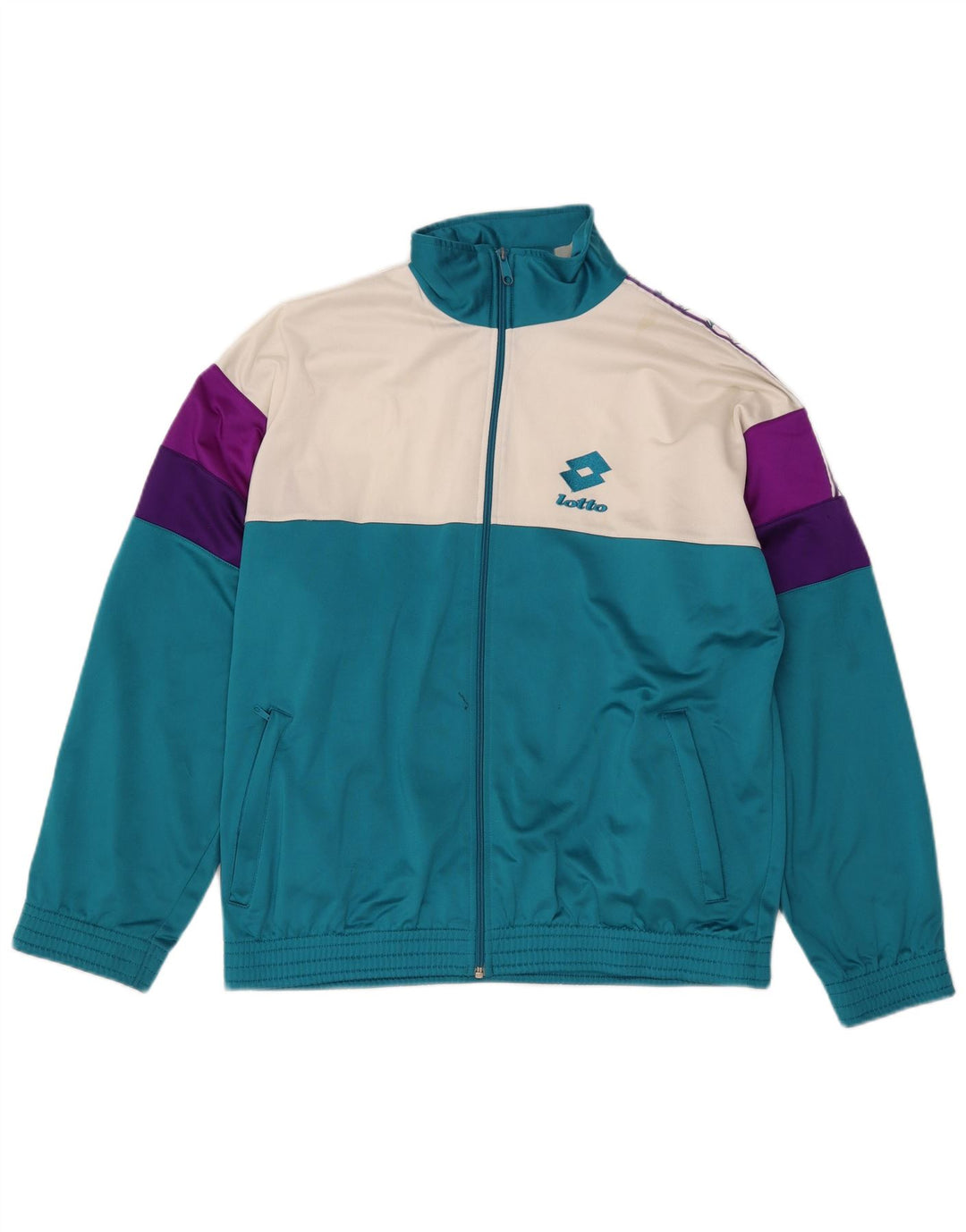 LOTTO Herre grafisk træningsdragt Topjakke Stor Blå Colourblock