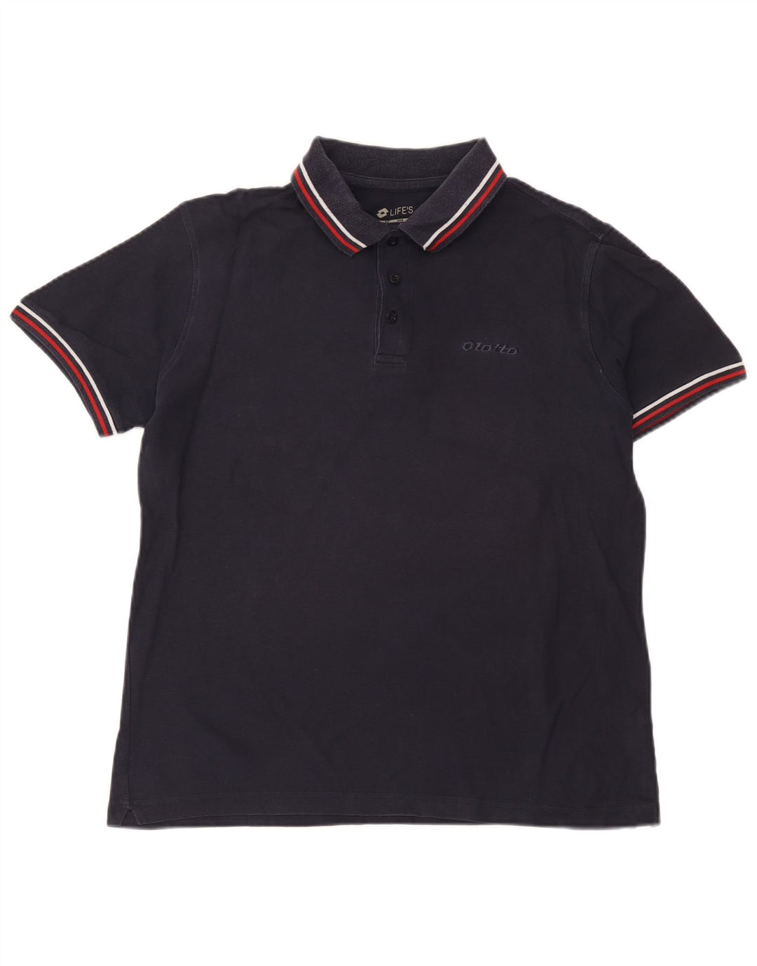 Lotto Herre Polo Shirt Medium Navy Blue Bomuld