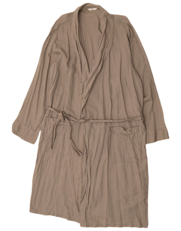 Marks & Spencer Dame Kåbe Overfrakke UK 14 Medium Grey Linen