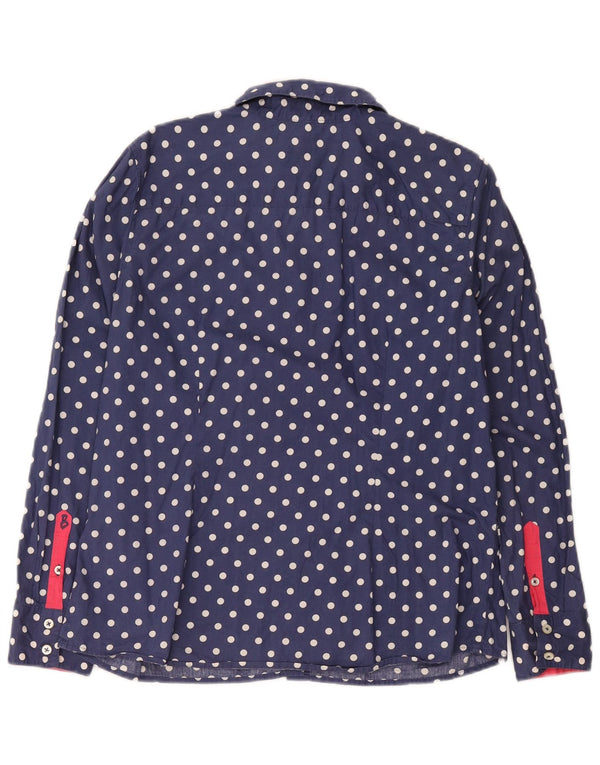 Boden Dameskjorte UK 18 XL Marineblå Polka Dot Bomuld
