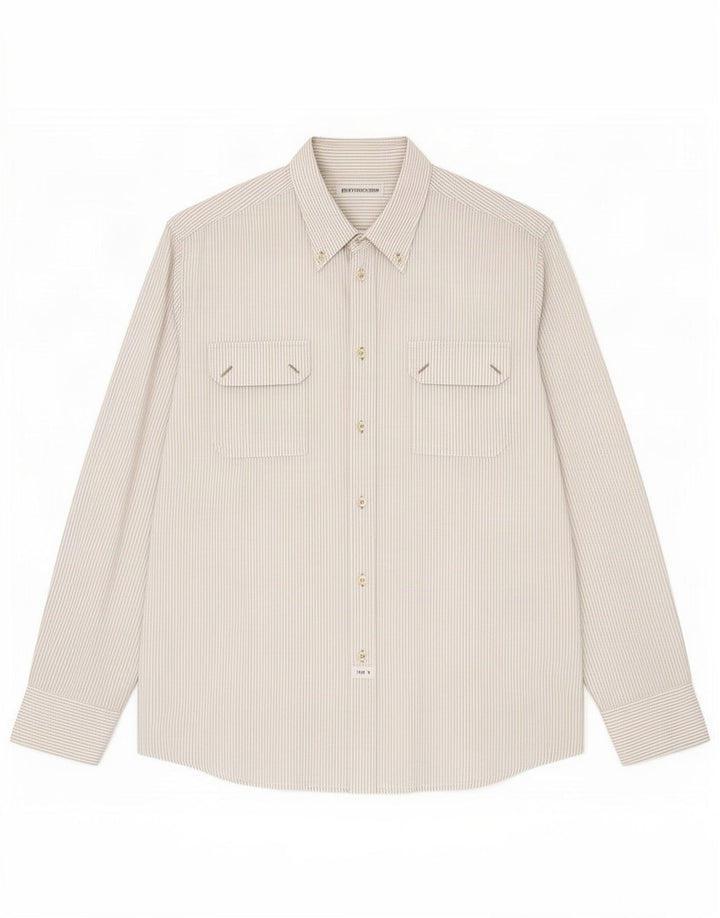 Trussardi herreskjorte 3XL hvid nålestribe