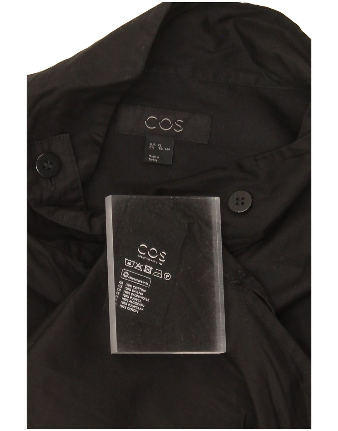 Cos Herreskjorte XL Sort Bomuld