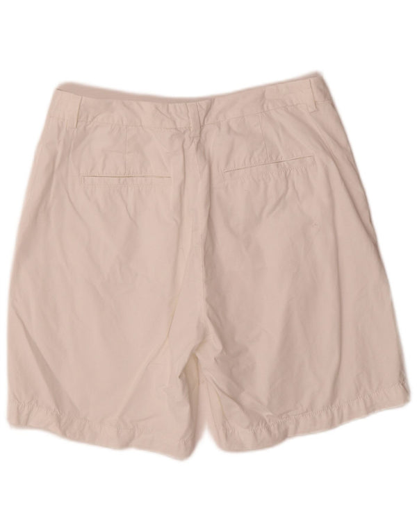 Marks & Spencer Chino Shorts til kvinder UK 12 Medium W30 Off White Bomuld