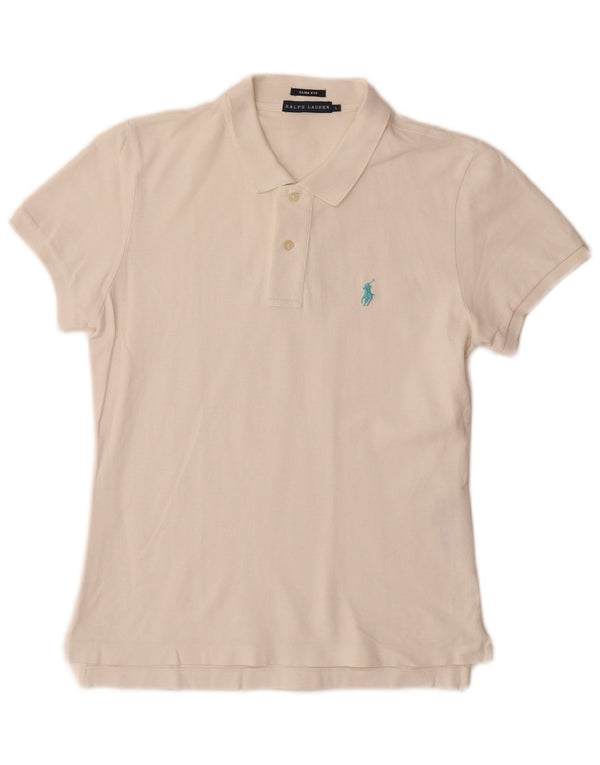 Ralph Lauren Herre Slim Fit Polo Shirt Stor hvid bomuld