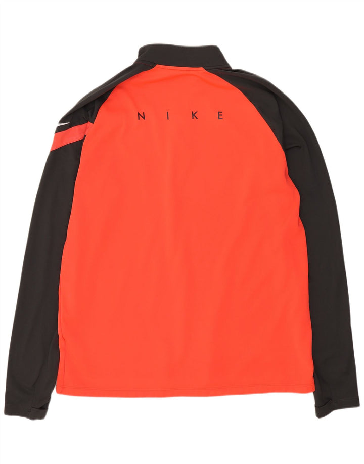 Nike Herre Dri Fit Pullover med lynlås-hals træningsdragt Top Stor rød farveblok
