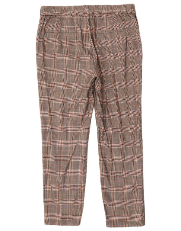 Massimo Dutti koniske Chinobukser til kvinder EU 42 Large W32 L27 Grå ternet
