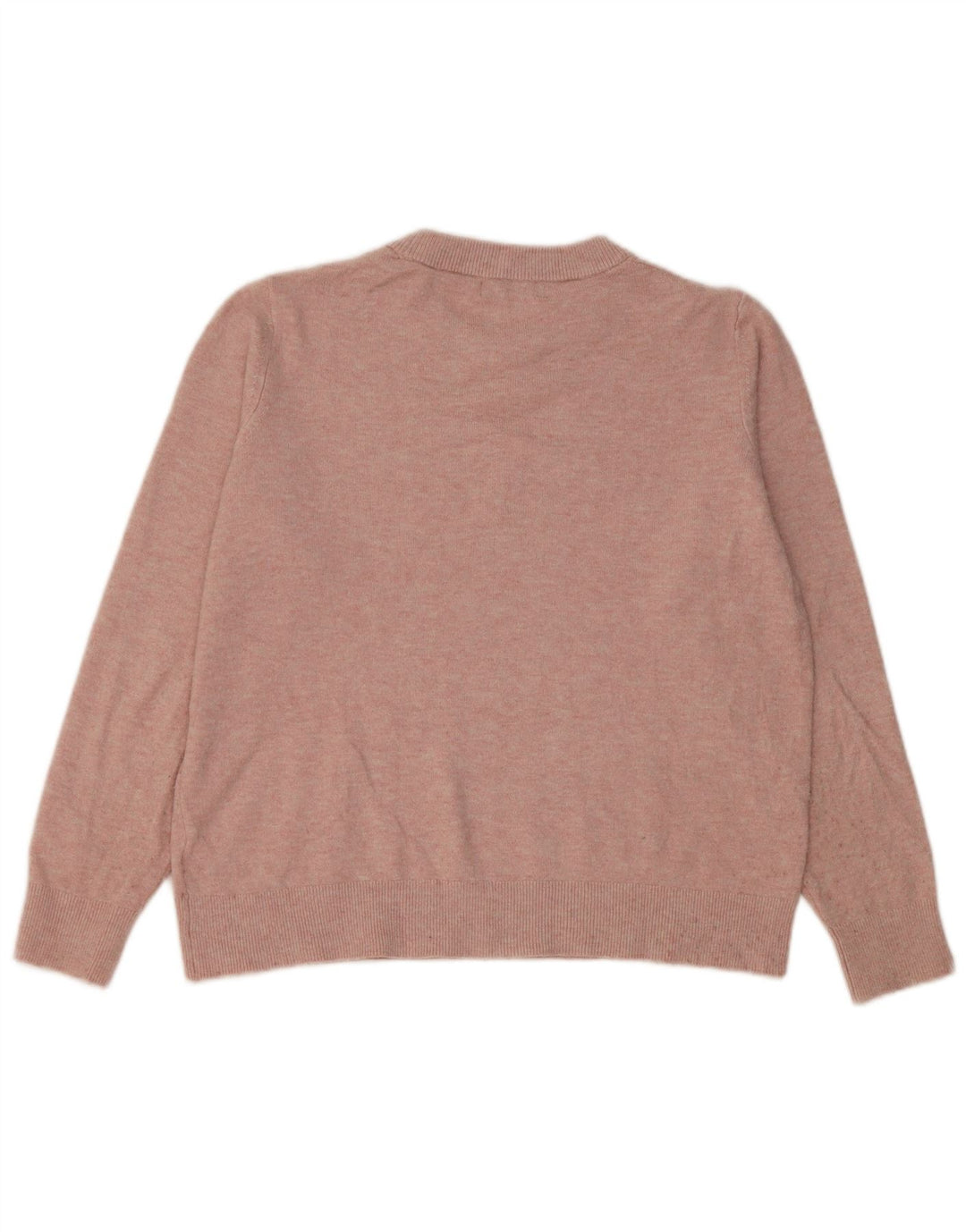 Marks & Spencer Dame sweater med rund hals DK 14 Medium Pink Polyester