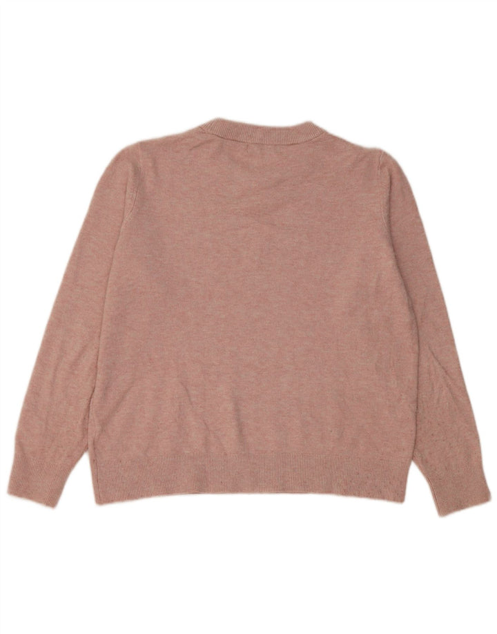 Marks & Spencer Dame sweater med rund hals DK 14 Medium Pink Polyester