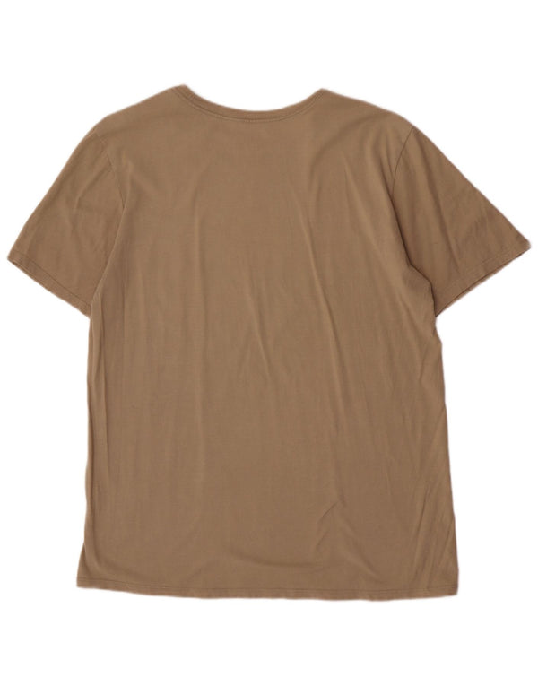 Nike Herre Athletic Cut Grafisk T-Shirt Top Stor Beige Bomuld