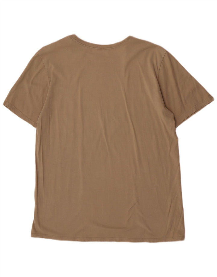 Nike Herre Athletic Cut Grafisk T-Shirt Top Stor Beige Bomuld