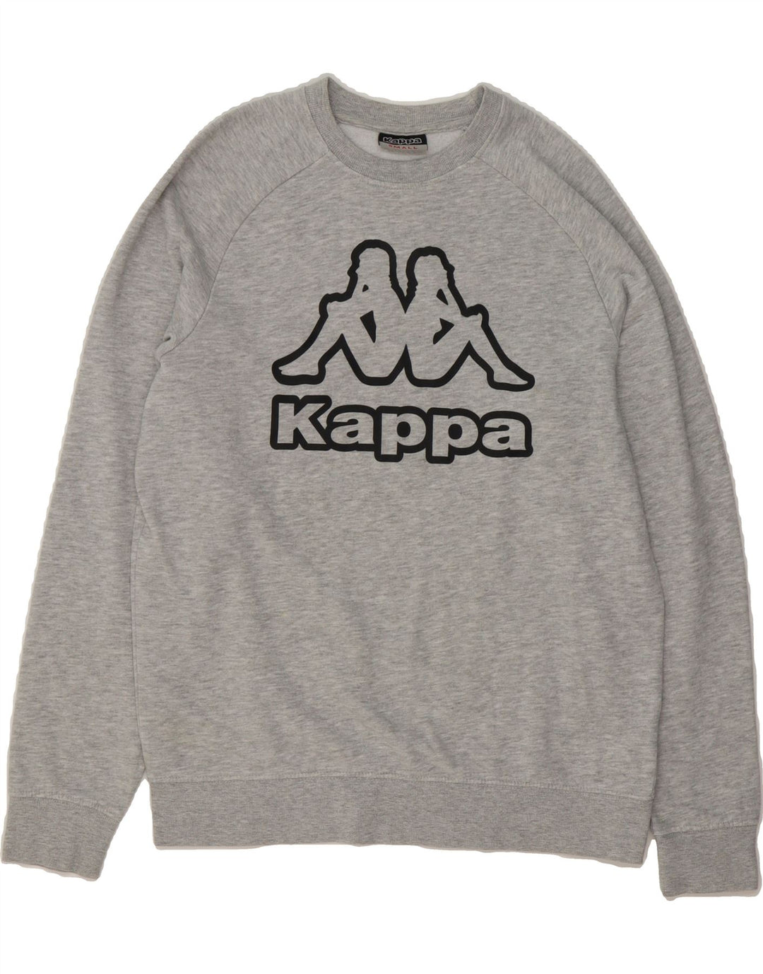 KAPPA Womens Graphic Oversized Sweatshirt Jumper UK 10 Small Grey Cotton Vintage Kappa and Second-Hand Kappa from Messina Hembry 