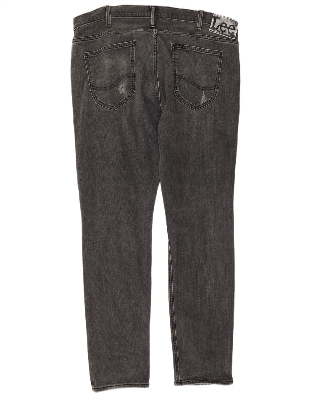 Lee Mens Luke Distressed Slim Jeans W36 L32 Grå Bomuld
