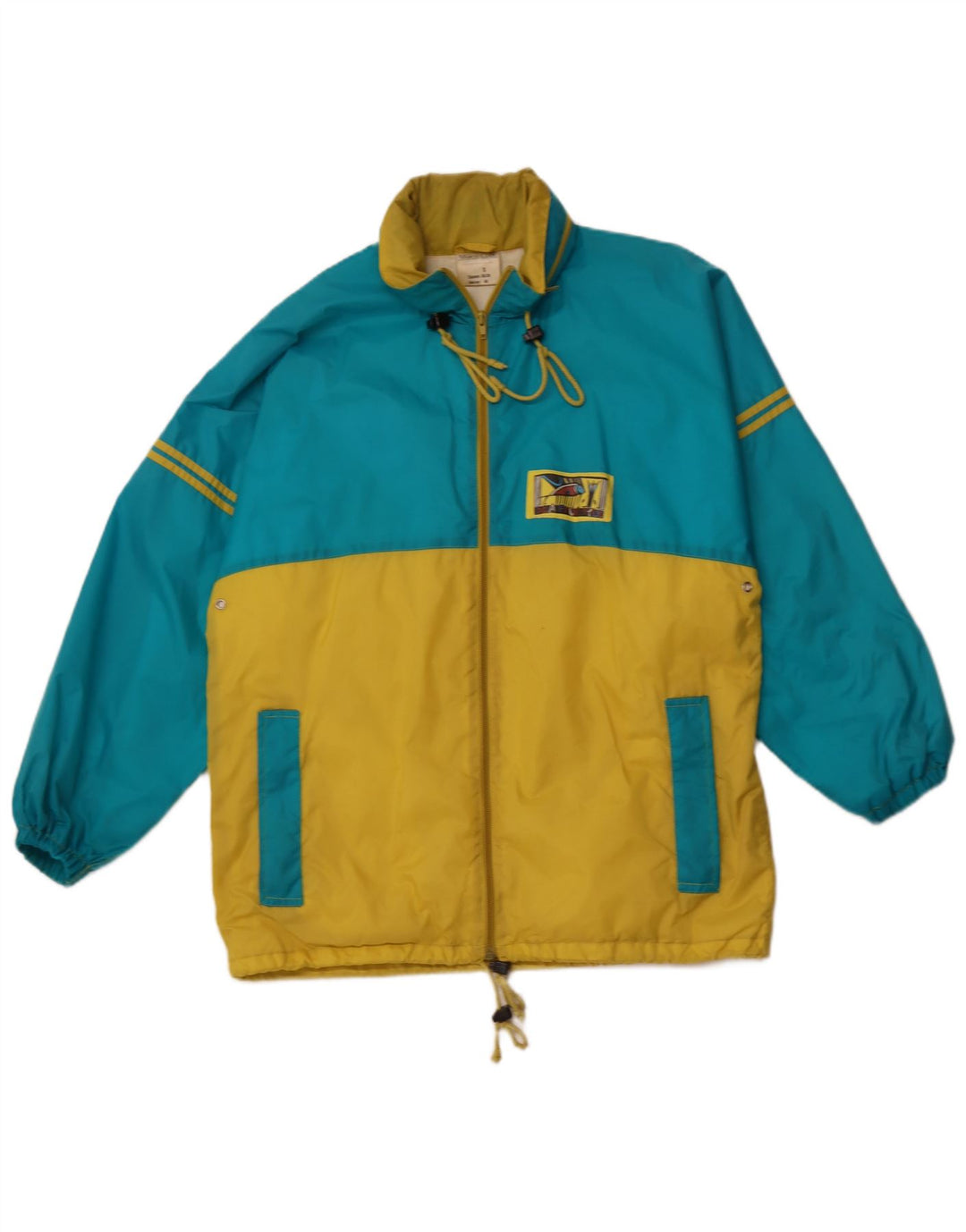 Marcel Clair Herre Unisex Windbreaker Jacket EU 46 Small Blue Polyamide