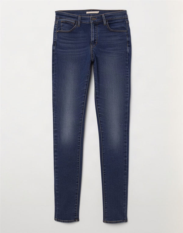 Levi's Womens 720 High Rise Super Skinny Jeans W28 L30 Navy Blue Cotton