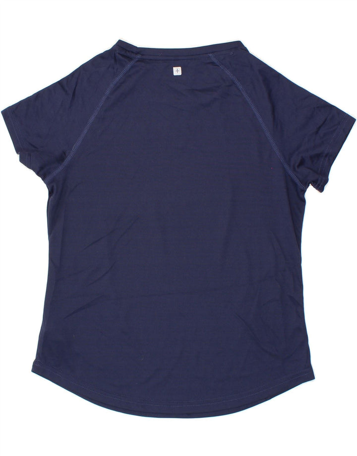 MOUNTAIN WAREHOUSE Womens T-Shirt Top UK 12 Medium Navy Blue Polyester Vintage Mountain Warehouse and Second-Hand Mountain Warehouse from Messina Hembry 
