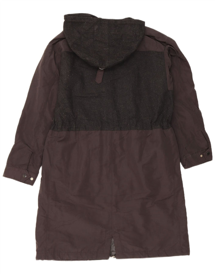 Massimo Dutti Dame Windbreaker Coat UK 14 Medium Navy Blue Colourblock