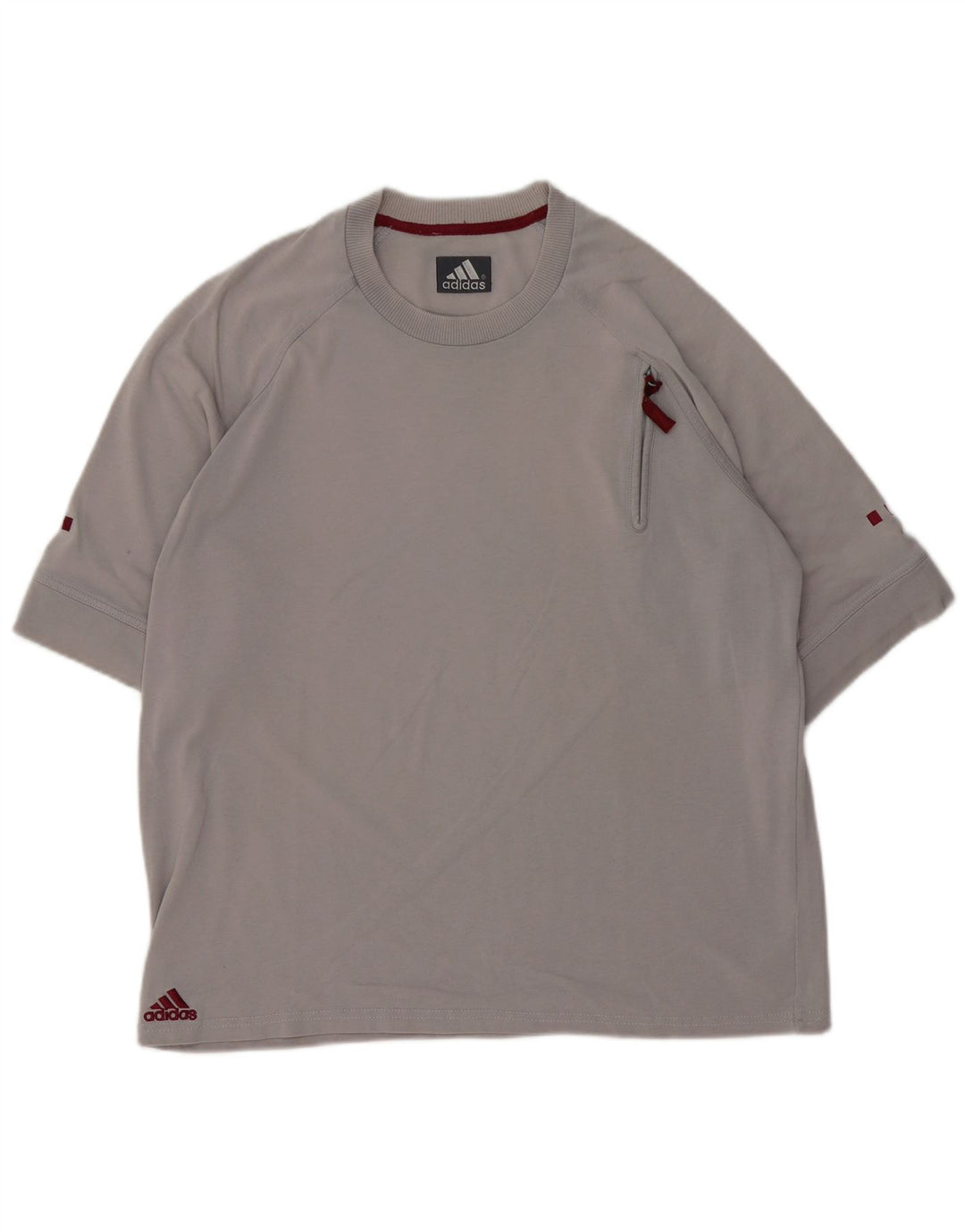 Adidas Herre T-Shirt Top Stor Grå Bomuld