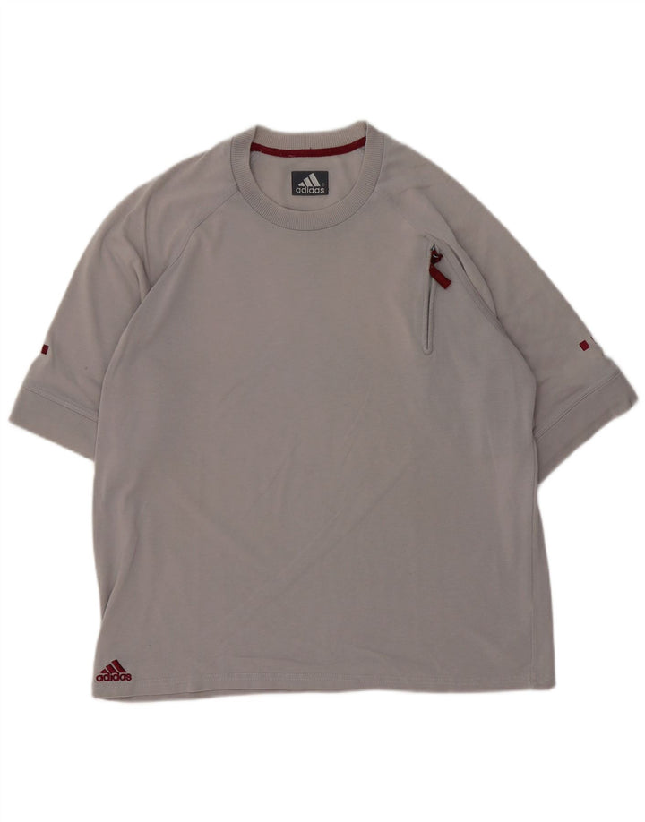Adidas Herre T-Shirt Top Stor Grå Bomuld