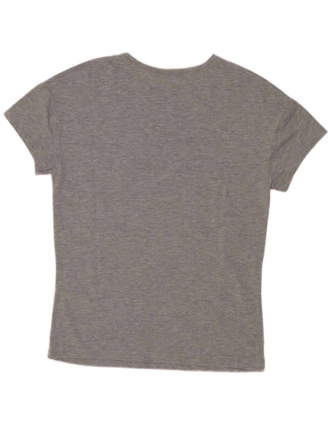 Zara Grafisk T-Shirt Top UK 10 Small Grå Flecked Polyester