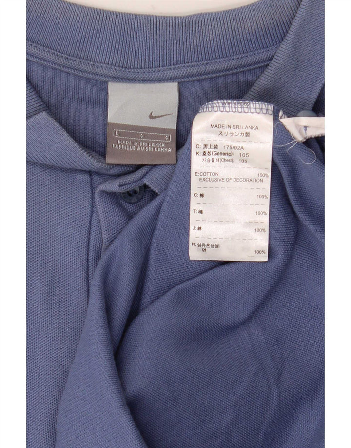 Nike Poloskjorte til mænd, stor blå bomuld