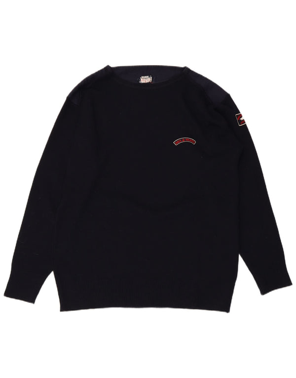 PAUL & SHARK Herre Boat Neck sweater Medium Navy Blue Uld