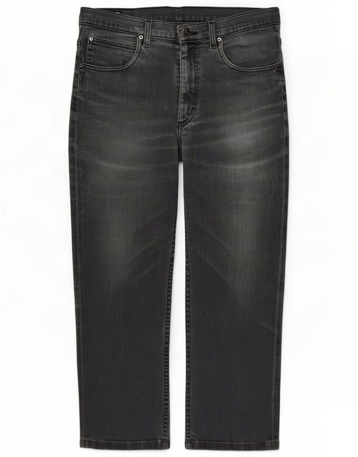 Lee Mens Cropped Jeans W32 L25 Grå Bomuld