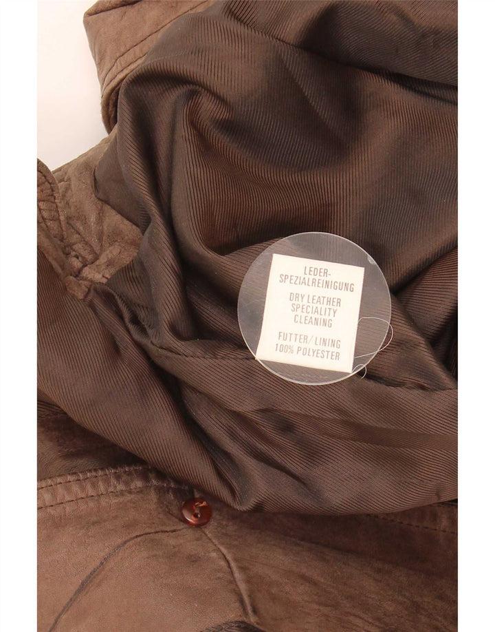 Vintage herre lædervest IT 58 2XL Brun