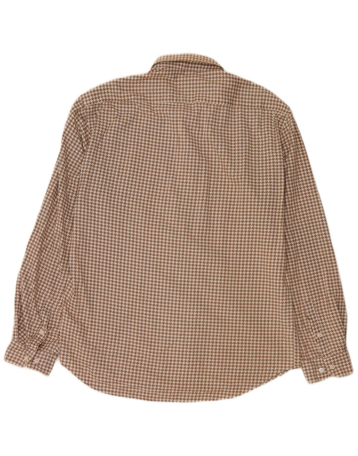 All Saints Herre Flanellskjorte 2XL Beige Houndstooth