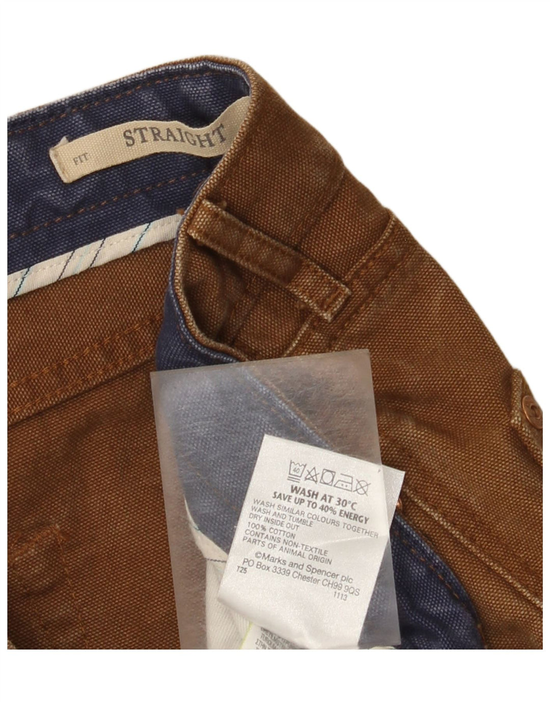 Marks & Spencer Straight Jeans til mænd W32 L29 brun bomuld