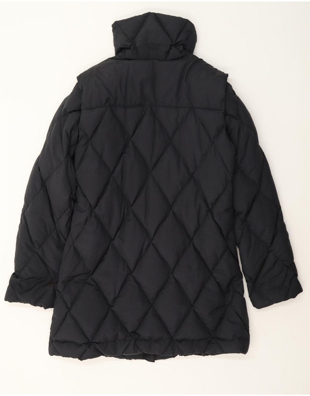 Armani Jeans Dame Polstret Frakke UK 14 Large Navy Blue Polyamide