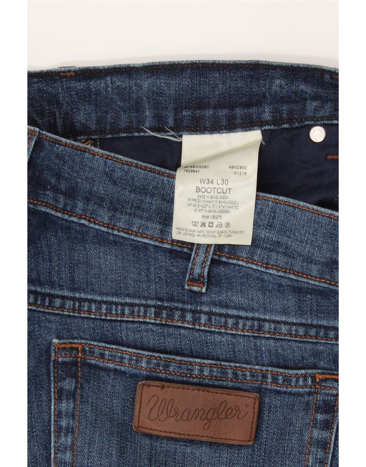 WRANGLER Womens Bootcut Jeans W34 L26 Blue Cotton Vintage Wrangler and Second-Hand Wrangler from Messina Hembry 