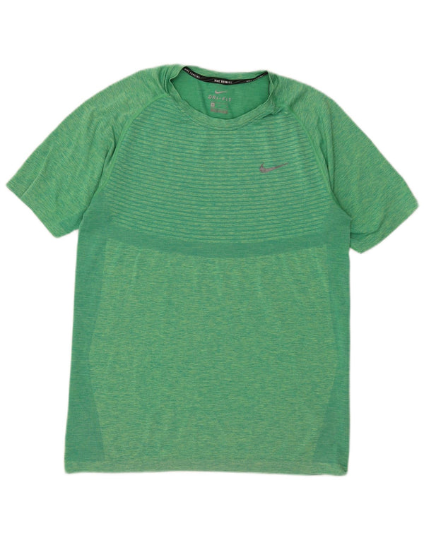 Nike Herre Dri Fit T-shirt Top Medium Grøn Stribet