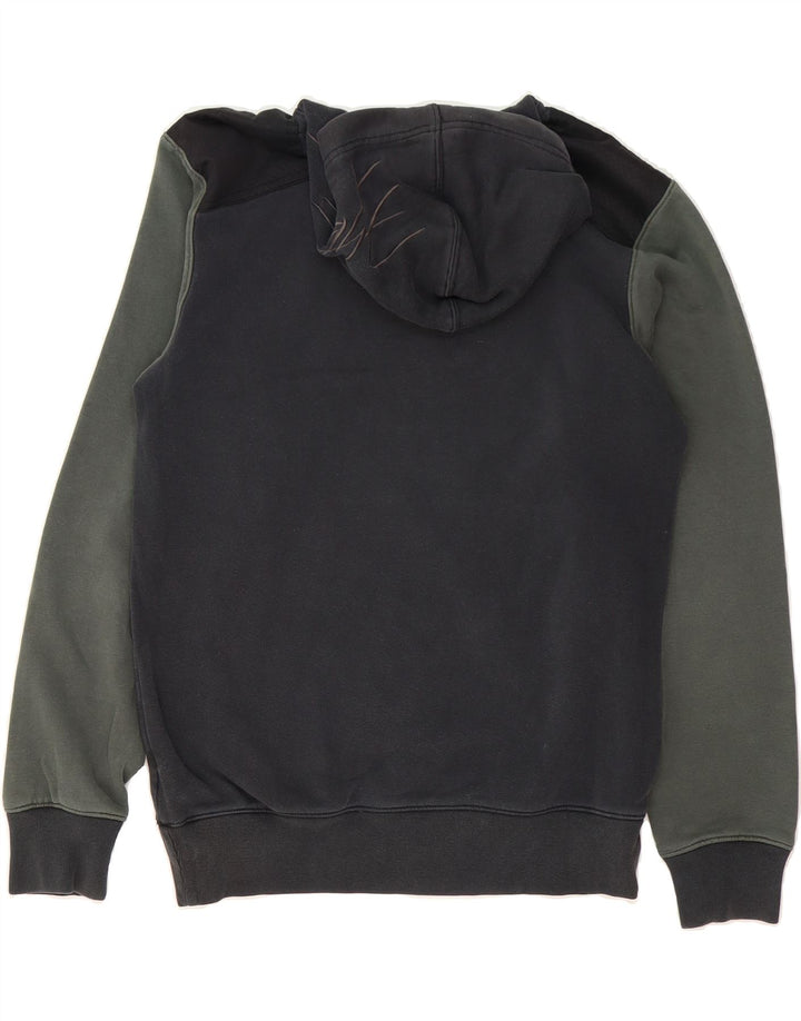 JORDAN Mens Hoodie Jumper Small Black Colourblock Cotton Vintage Jordan and Second-Hand Jordan from Messina Hembry 