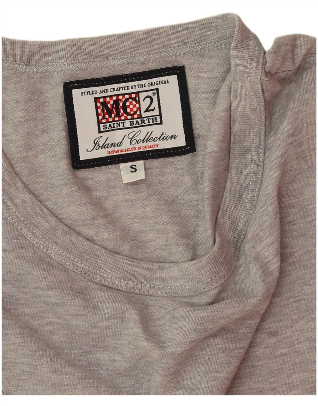 MC2 SAINT BARTH Herre grafisk T-shirt top lille grå bomuld