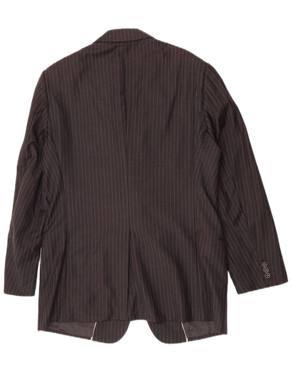 Armani Collezioni Herre 2-knaps blazerjakke IT 52 XL Grå nålestribet uld