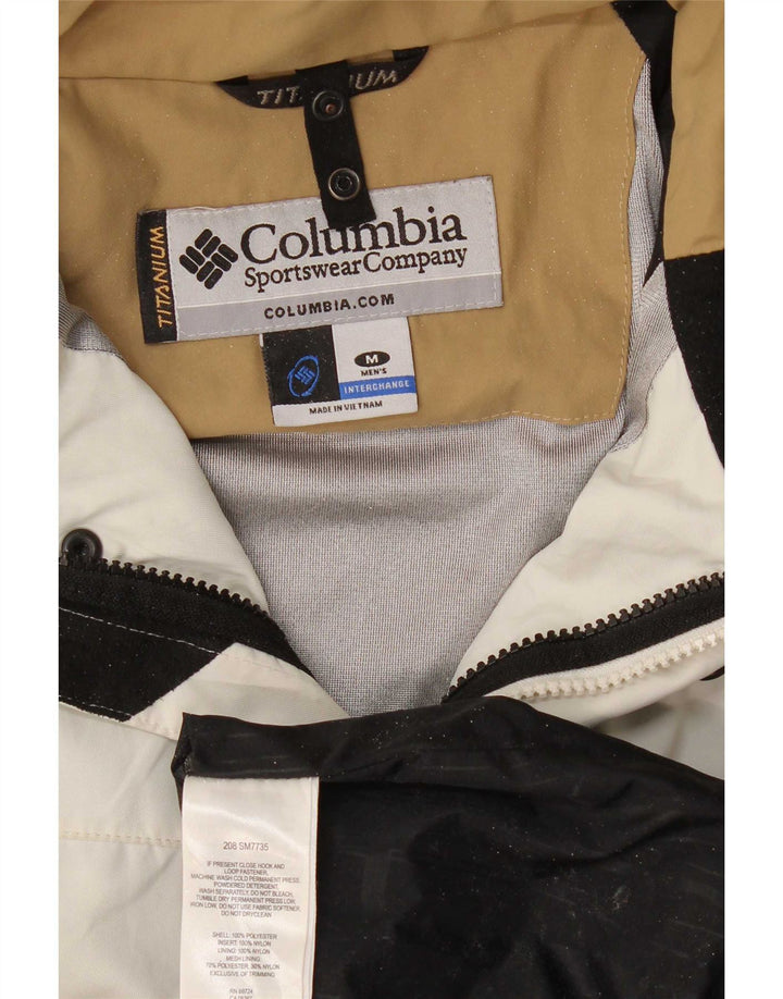 Columbia Mens Interchange Rain Jacket UK 38 Medium Beige Colourblock