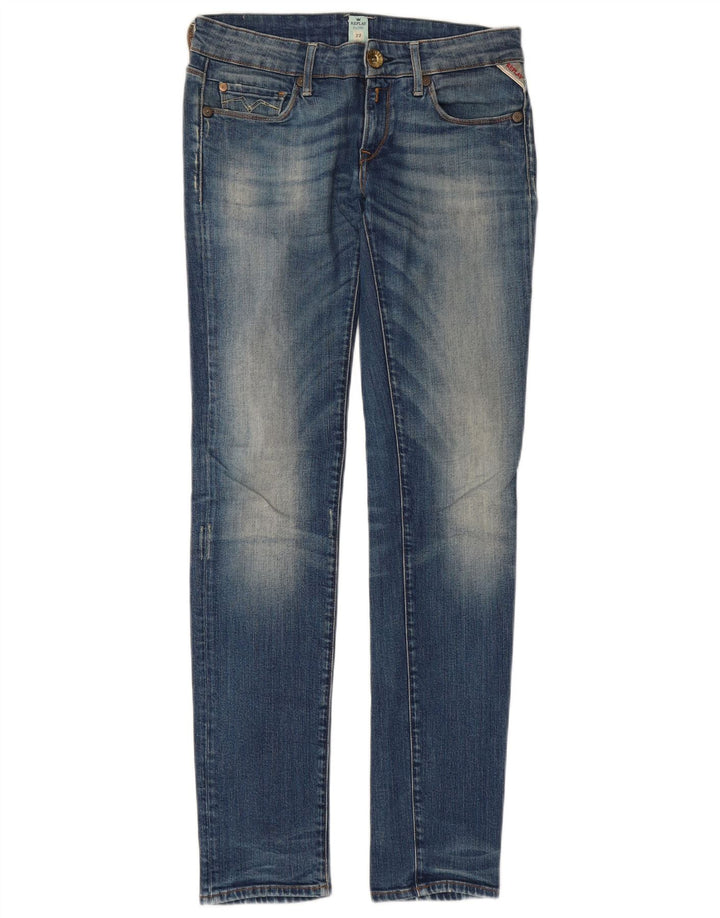 REPLAY Womens Rose Slim Jeans W27 L30 Blue Cotton