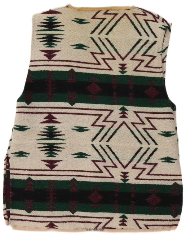 Mills Womens Gilet UK 16 Large Multicolored Geometric
