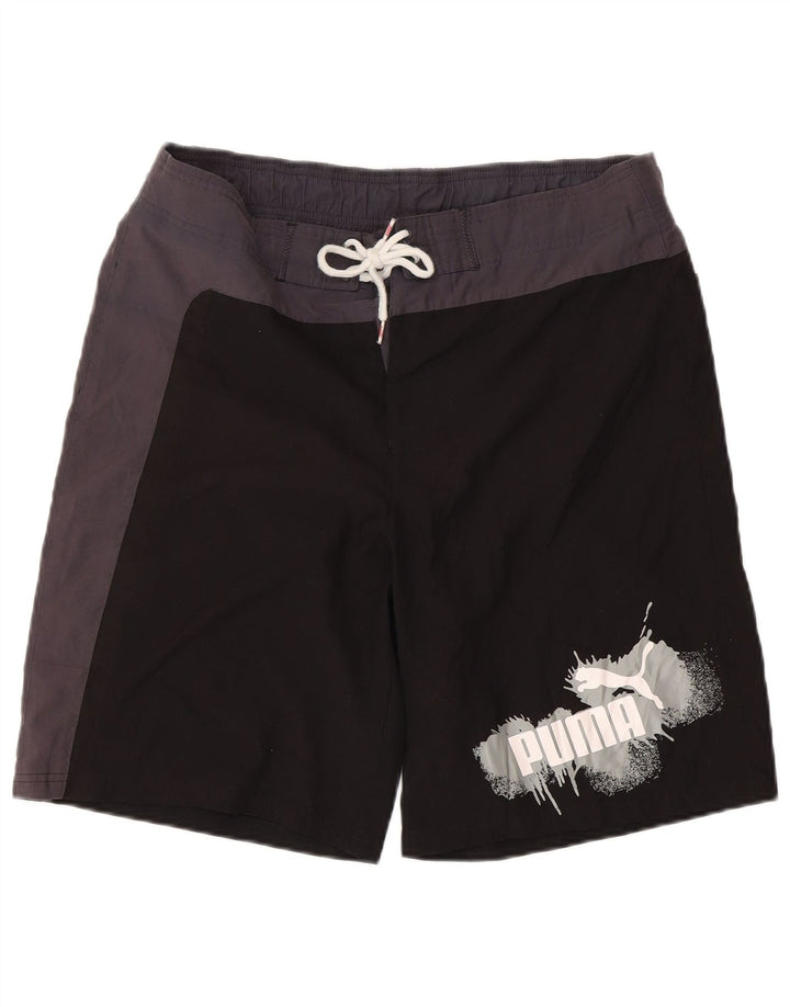 Puma Herre grafiske badeshorts Stor sort farveblok