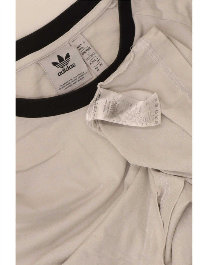 Adidas Herre T-Shirt Top XL Hvid Bomuld