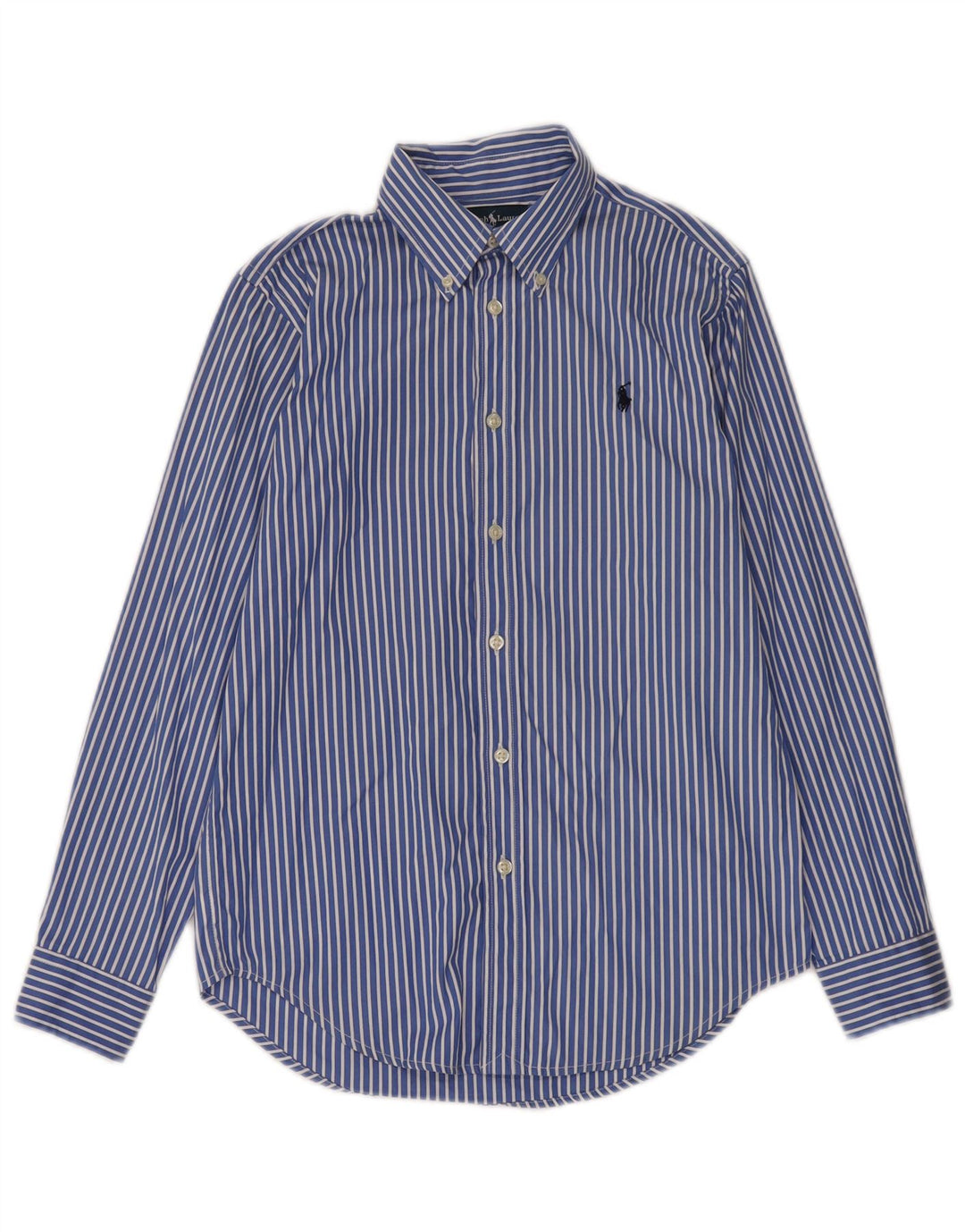 Ralph Lauren drengeskjorte 13-14 år blå stribet bomuld