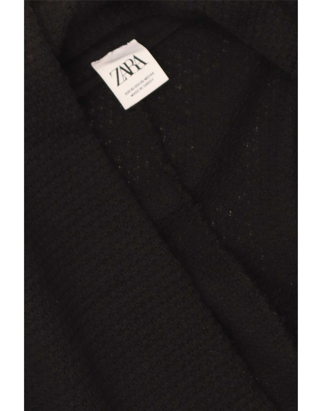 Zara Herre Longline Open Cardigan Sweater XL Sort