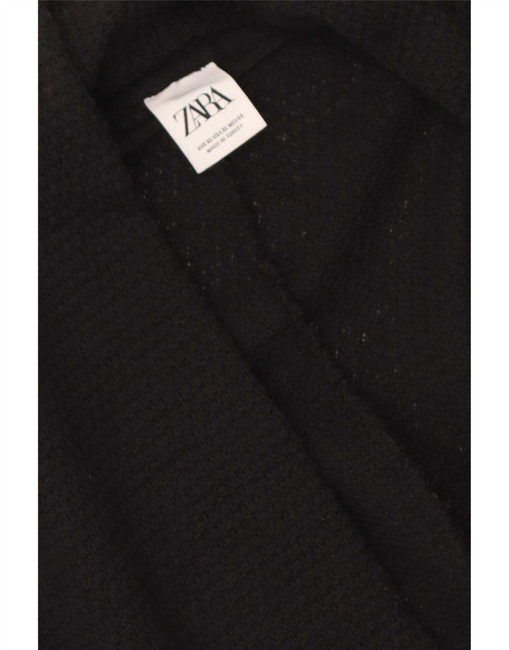 Zara Herre Longline Open Cardigan Sweater XL Sort