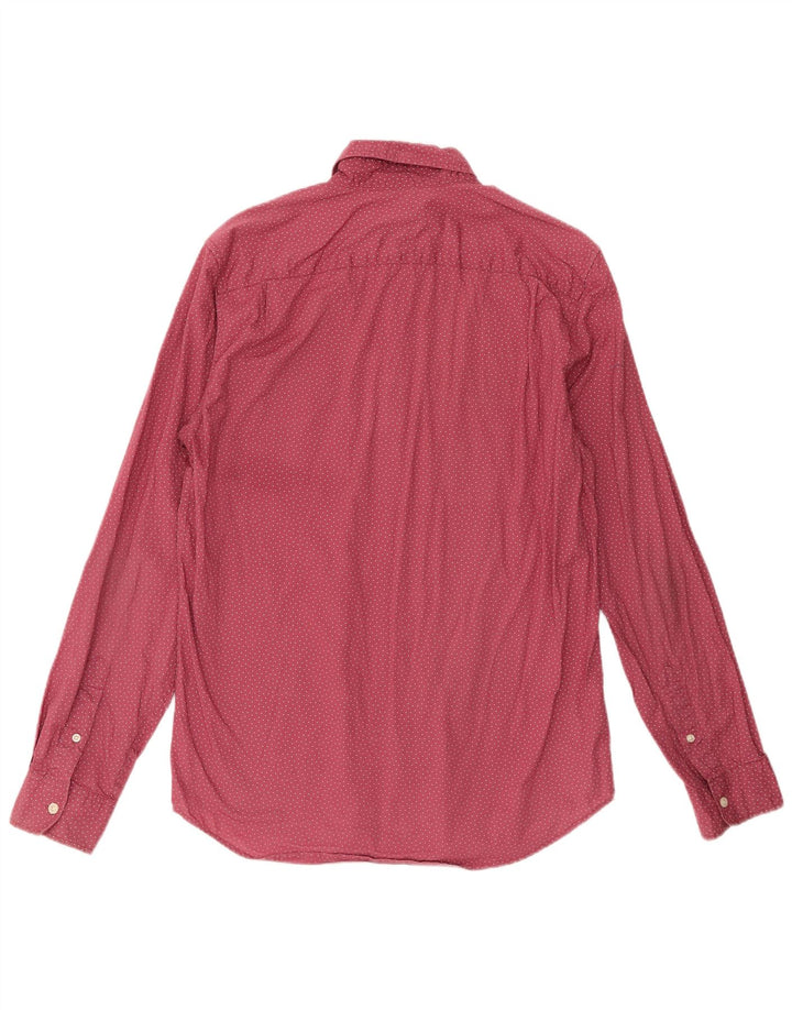 Gap Herre Slim Fit skjorte Medium Burgundy Polka Dot Bomuld