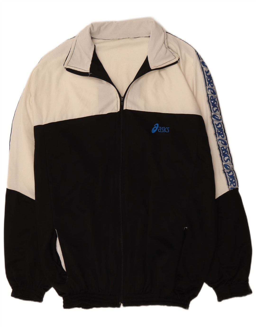 ASICS Grafisk træningsdragt til mænd, topjakke, stor sort farveblok