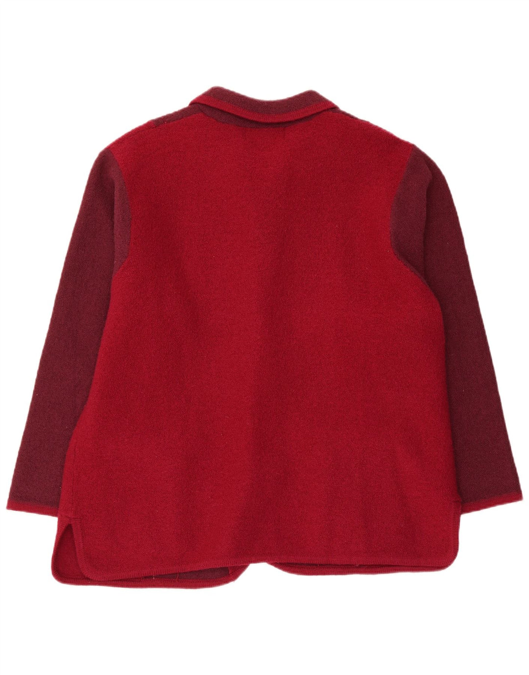 CASAMIA Dame Loose Fit Blazer Jacket UK 16 Large Burgundy Colourblock